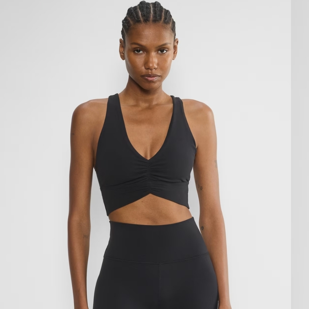 Golden TNA Butter Volley Black Sports Bra Size Med EUC